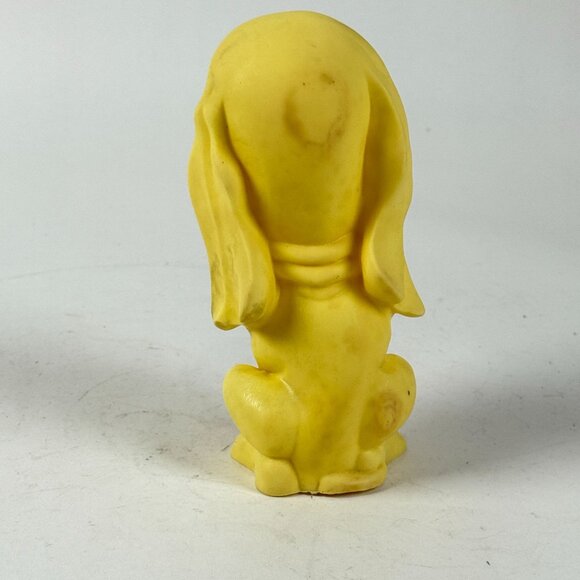 Vintage Kaysam Yellow Sad Puppy Dog Rubber Adorable Droopy Eyes & Soft Retro Sty - Picture 3 of 8